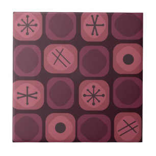 Carreau Cubes Soft Mod Art des années 1950 Bourgogne