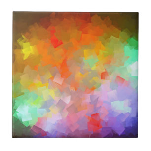 Carreau Cubisme Abstrait et moderne aux couleurs vives