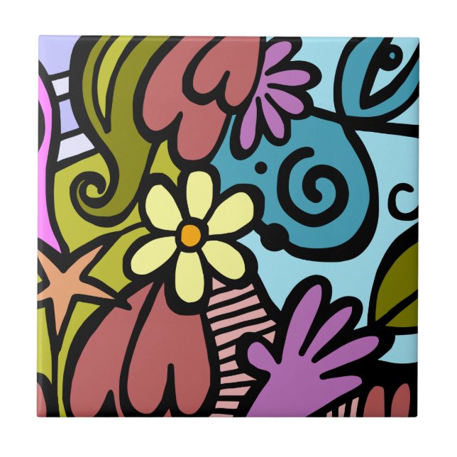 Carreau Cubisme Abstrait moderne (Devant)