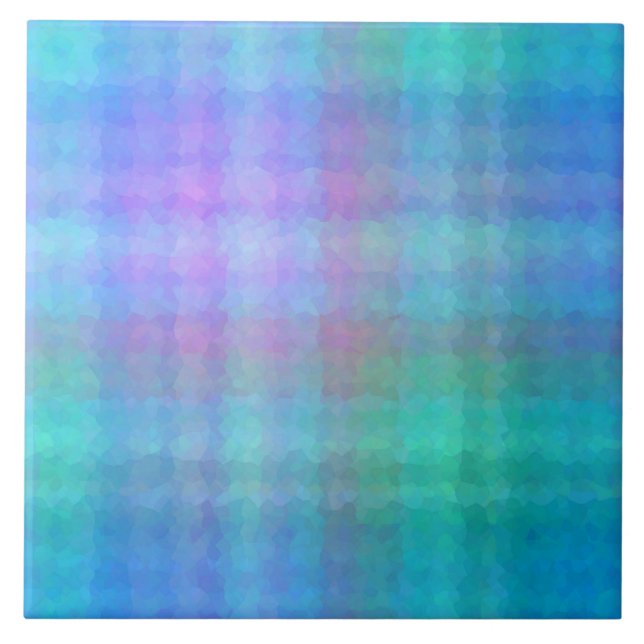 Carreau Cubisme Bleu Motif Abstrait (Devant)
