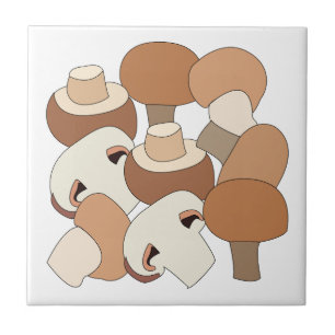 Carreau Cueilleur de Champignons Comestibles Mycologue Che