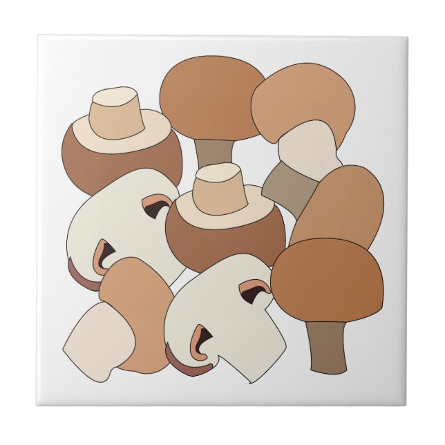 Carreau Cueilleur de Champignons Comestibles Mycologue Che (Devant)