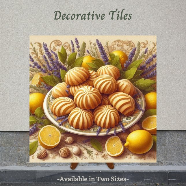 Carreau Cuire avec tuile traditionnelle (Italian inspired decorative tile. Perfect tile to display in the kitchen.)