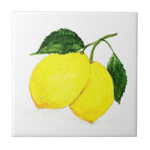 Carreau Cuisine aquarelle citron fruits céramique Carrelag