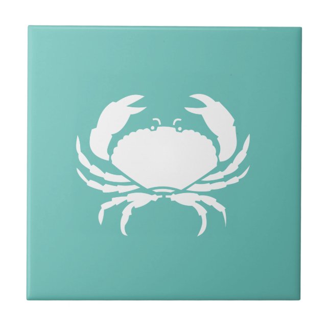 Carreau Cuisine de crabe Turquoise nautique (Devant)