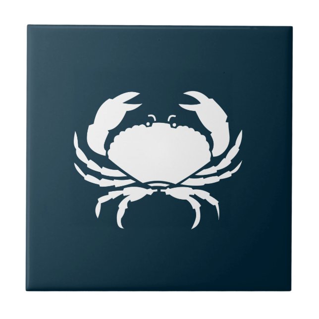 Carreau Cuisine moderne Nautique Crabe Bleu de la Marine (Devant)
