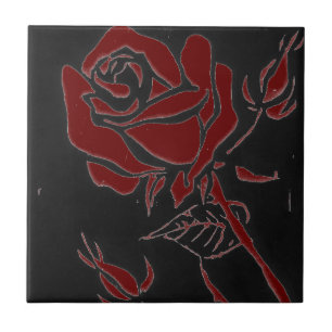 Carreau Cuisine "Rose foncé rouge" Jardin Carrelage cérami