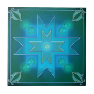 Carreau Cuisine Turquoise géométrique foncée ou carrelage 