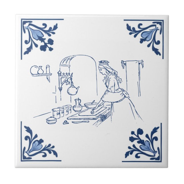 Carreau Cuisine vintage Princesse Cuisine Delft Bleu & Bla (Devant)