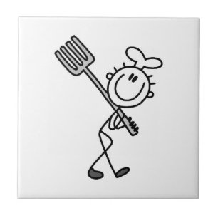 Carreau Cuisinier Bonhomme Allumette Avec Fourchette