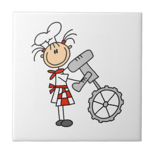Carreau Cuisinière utilisant un mélangeur