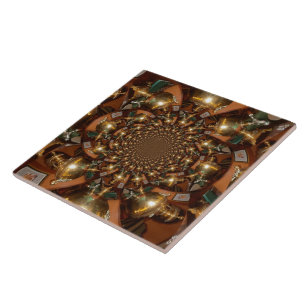 Carreau Culture de thé argent et or élégant - Vintage Samo