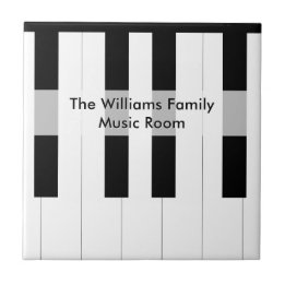 Carreau Custom Family Name Piano Keys Music Room