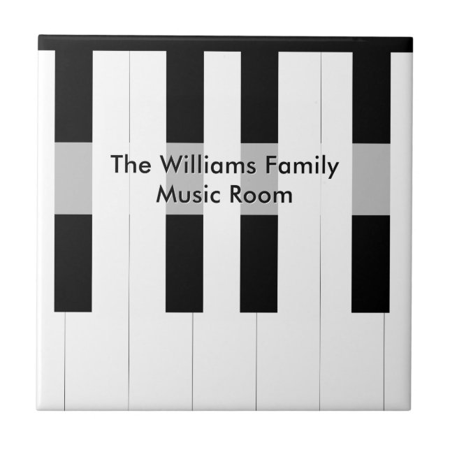 Carreau Custom Family Name Piano Keys Music Room (Devant)