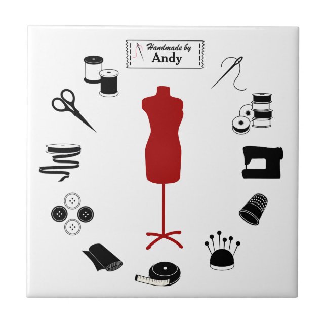 Carreau Customisez le Carrelage en céramique Étiquette (Devant)