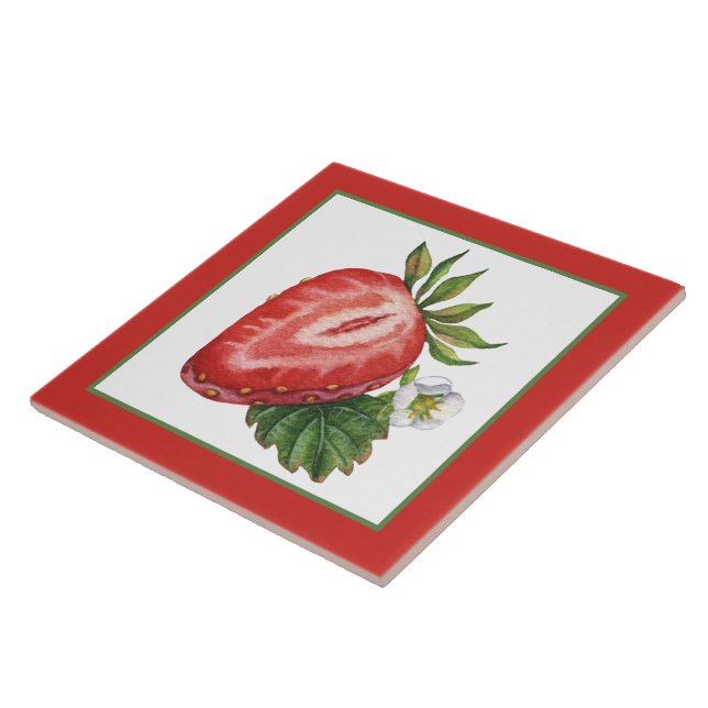 Carreau Cute amoureux de fraises cuisine (Côté)