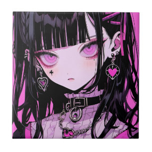 Carreau Cute Anime Goth Girl