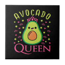 Cute Avocado Queen with Heart Keto Girl Cooking 