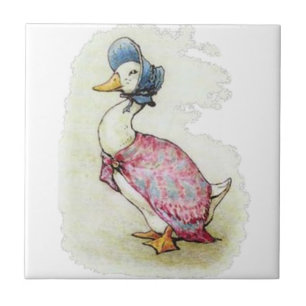 Carreau Cute Beatrix Potter, Jemima Puddle Duck Tile