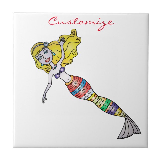 Carreau Cute Blonde Mermaid Thunder_Cove (Devant)