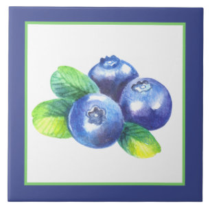 Carreau Cute blueberry amoureux fruits cuisine