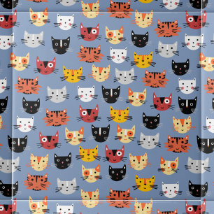 Carreau Cute chat Motif bleu