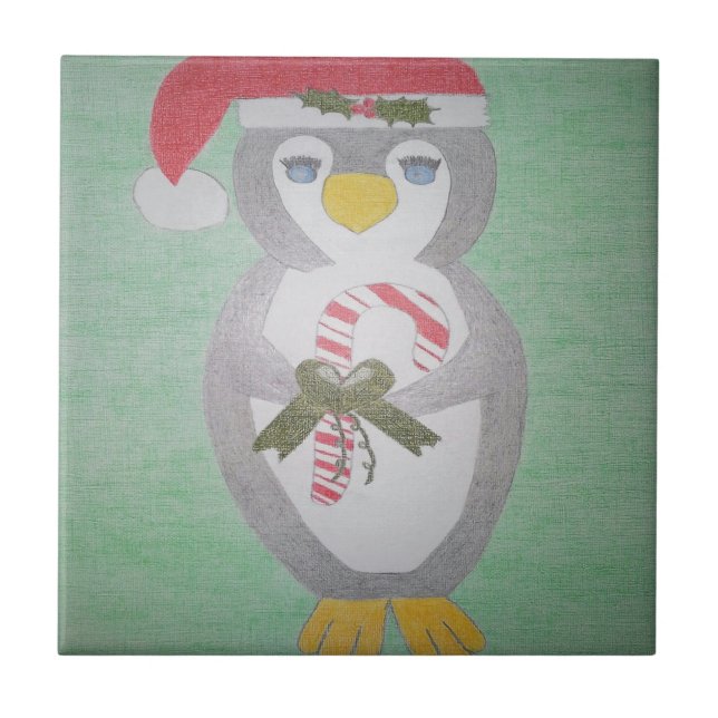 Carreau Cute Christmas Penguin (Devant)