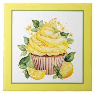 Carreau Cute citron cupcake boulangerie maison artisanat