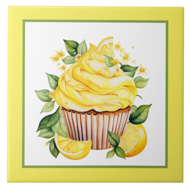 Carreau Cute citron cupcake boulangerie maison artisanat (Devant)