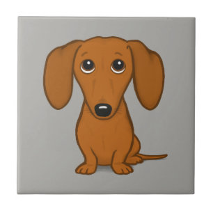 Carreau Cute Dachshund  Doigt Wiener