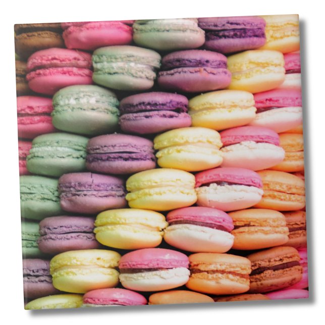 Carreau Cute French Macaron Cookies (Colorful French Macaron Cookie Baking ceramic tile)