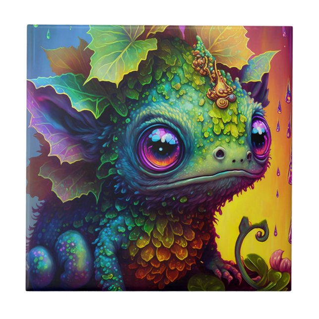 Carreau Cute Frog Monster Imaginaire Art (Devant)