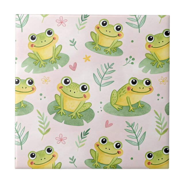 Carreau Cute frogs Pattern (Devant)