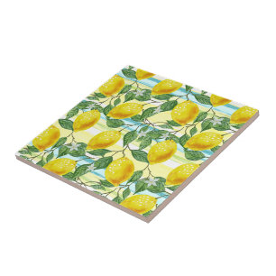 Carreau Cute Hip Tropical Summer Lemon Fruit Motif