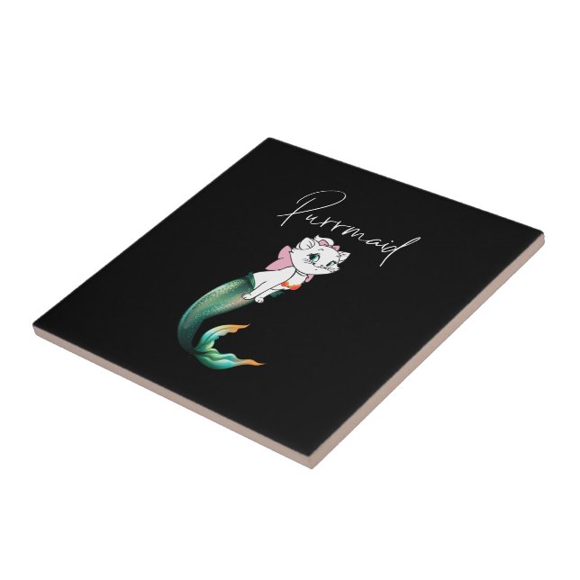 Carreau Cute Kitten Purrmaid - Fun Mermaid Design de chat (Côté)