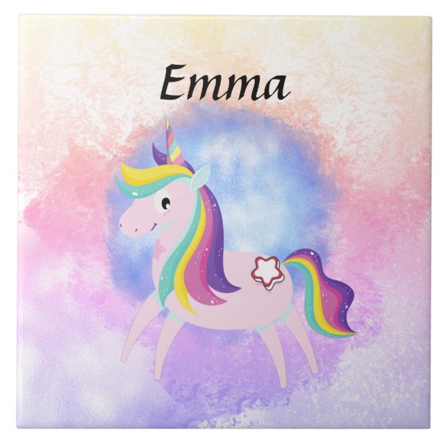 Carreau Cute little unicorn  (Devant)