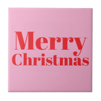 Carreau Cute Merry Christmas Ceramic Tile.