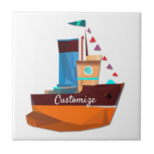 Carreau Cute Minuscule remorqueur Thunder-Cove