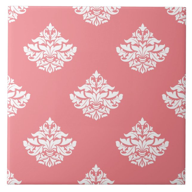 Carreau Cute motif Victorien belle art rose rose (Devant)