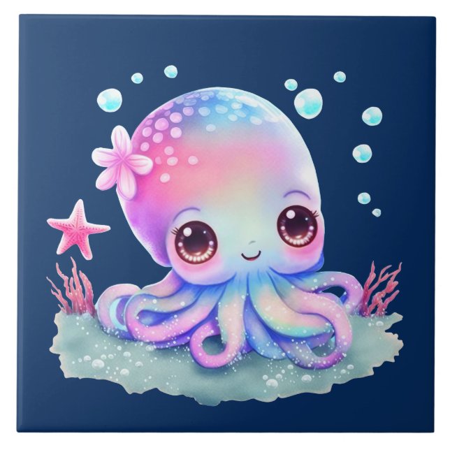 Carreau Cute Octopus Sea Creator (Devant)