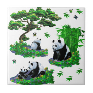 Carreau cute panda