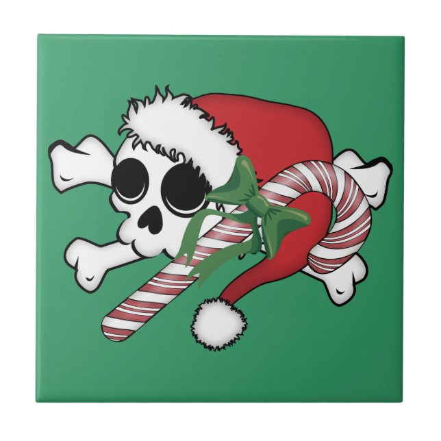 Carreau Cute Père Noël Skull (Devant)