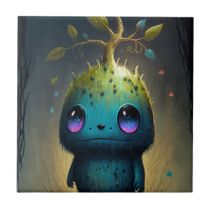 Carreau Cute Plante Monster Imaginaire Art céramique carre