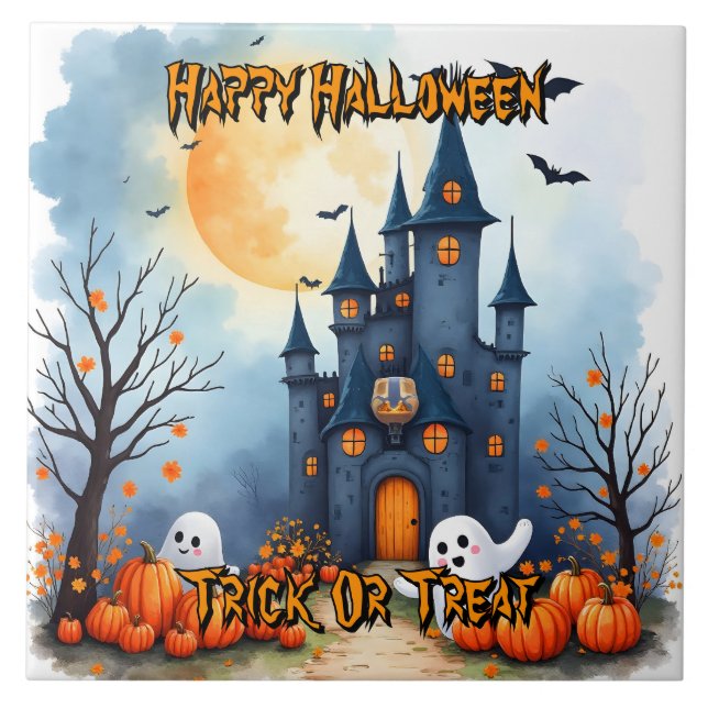 Carreau Cute Trendy Halloween Spooky Collection (Devant)