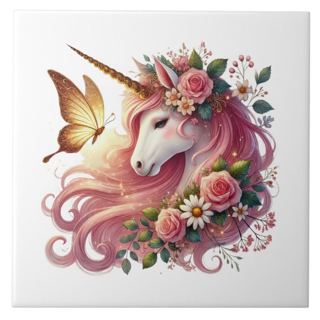 Carreau Cute unicorn imaginaire filles salle artisanale (Devant)