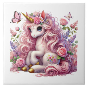 Carreau Cute unicorn imaginaire filles salle artisanale