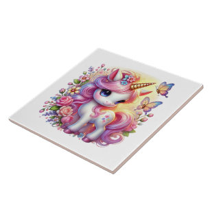 Carreau Cute unicorn imaginaire filles salle artisanale