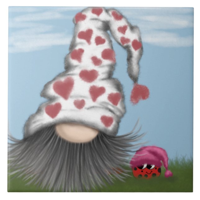 Carreau Cute Valentine Gnome (Devant)
