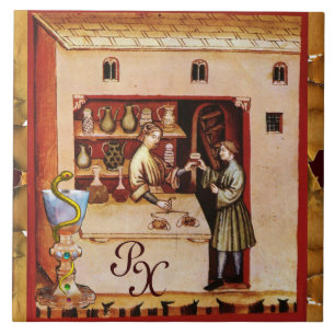 Carreau CUVETTE de médecine de MONOGRAMME de HYGEIA,