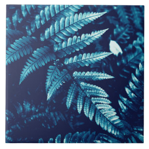 Carreau Cyanotype Inspiré Cyan et Bleu Maussade